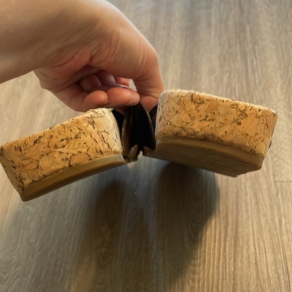 Eddie Bauer Women’s Slide Sandals Size 7 Brown Leather Granola Girl Bohemian - Picture 7 of 11